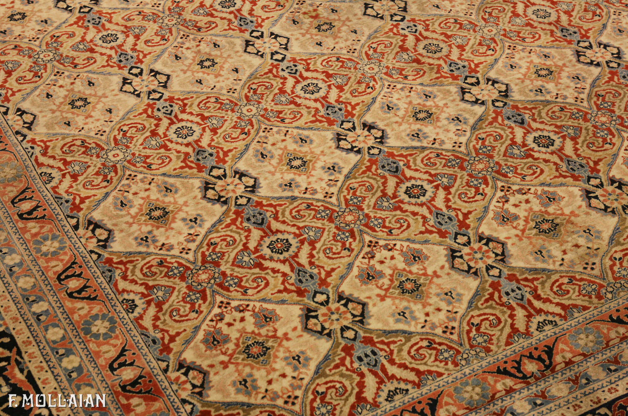 Antique Persian All-Over Kashan Mohtasham Carpet n°:84256264